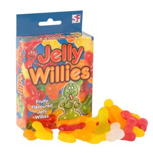 Bonbons Jelly Willies en gélatine, colorés et coquins, parfaits pour soirées sexy ou EVJF.