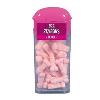 Bonbons zizi goût cerise en mini boîte