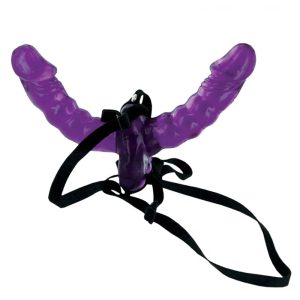 Gode-ceinture double pénétration pour couples avec deux godes en jelly – Sexity