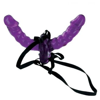 Gode-ceinture double pénétration pour couples avec deux godes en jelly – Sexity