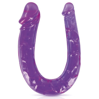 Double gode réaliste Glamy jelly violet