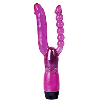 Vibromasseur double pénétration Double Pleasure avec gode anal et vaginal vibrant
