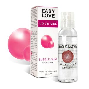 Gel lubrifiant silicone et huile de massage bubble gum Easy Love, 50 ml, sensuel et parfumé