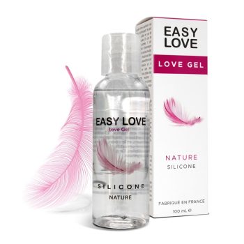 Lubrifiant silicone neutre Easy Love 100 ml, sans parfum, glisse durable et peau douce