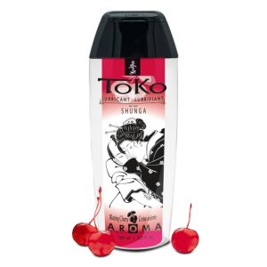 Lubrifiant comestible Toko goût cerise ardente, fluide, gourmand et intense.
