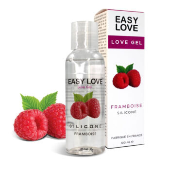 Lubrifiant silicone framboise Easy Love 100 ml pour massage intime – Sexity