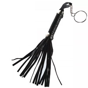 Mini fouet porte-clé 15 cm en simili cuir vegan, accessoire décalé EVJF