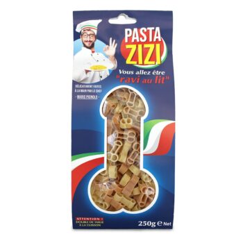 Pâtes multicolores comestibles en forme de zizi pour repas humoristiques ou EVJF décalé