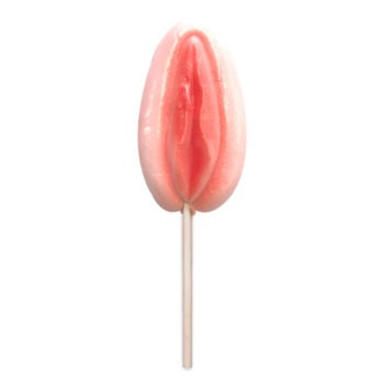 Sucette en forme de foufoune coquine et fruitée, idéale pour EVJF ou cadeau drôle – Sexity