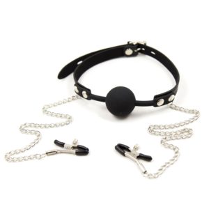 Ball Gag + pinces à seins 222402054