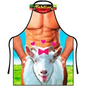 Tablier humoristique chèvre