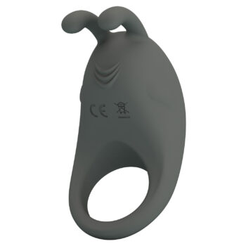 Cockring vibrant en silicone avec lapin, 7 modes de vibration, stimulation clitoridienne, extensible, rechargeable