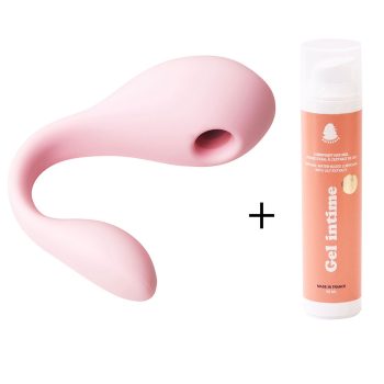 Coco Rose Puissante et gel intime naturel, duo stimulateur succion/vibration et lubrifiant doux made in France