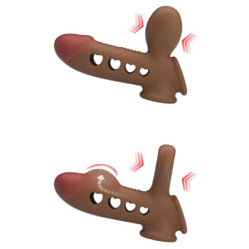 Gaine pénienne gonflable Tyronn, système airbag, silicone doux, sangle testiculaire, waterproof