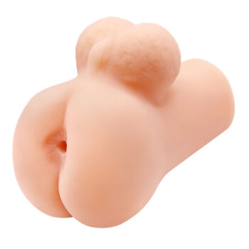 Masturbateur Jack avec anus réaliste, testicules, tunnel nervuré, TPR moelleux, 15 cm de long, compact et doux