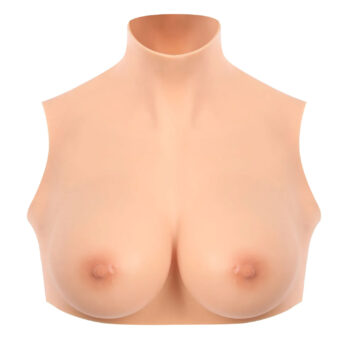 Buste faux seins silicone réaliste avec col haut – Sexity