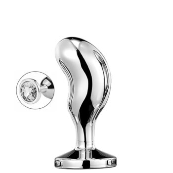 plug anal métal bijou clear taille M aluminium poli sexity nantes