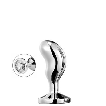 plug anal métal débutant bijou clear taille S aluminium poli sexity nantes