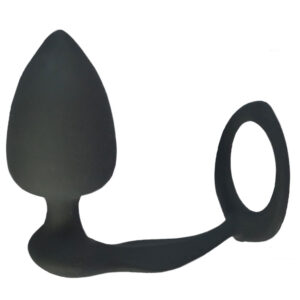 Plug anal avec cockring silicone doux stimulation prostate érection prolongée