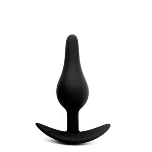 Plug anal silicone débutant doux flexible base évasée sécurité