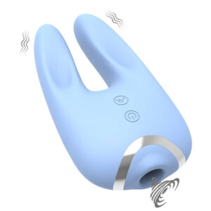 Mini stimulateur double fonction vibration et aspiration silicone IPX6