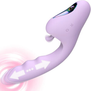 Sweet Bloomy sextoy va-et-vient langue vibrante silicone rechargeable