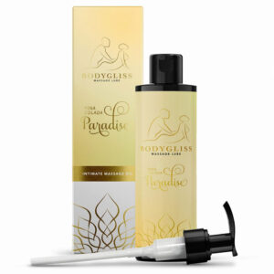 flacon Bodygliss Pina Colada de face – lubrifiant silicone premium – Sexity Nantes