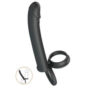 cockring double penetration silicone noir